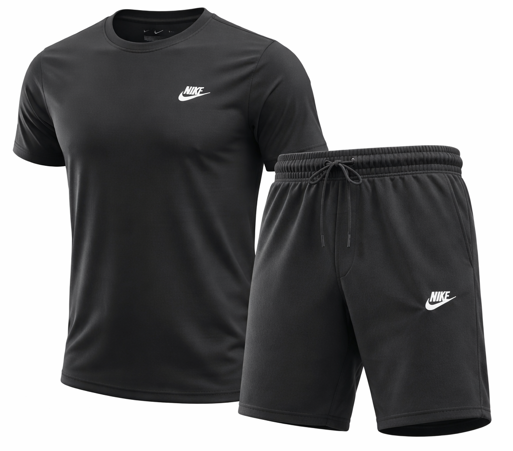Nike Men's Club Fleece Crewneck Top & Short Set