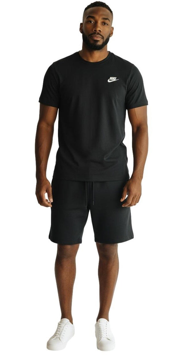 Nike Men's Club Fleece Crewneck Top & Short Set