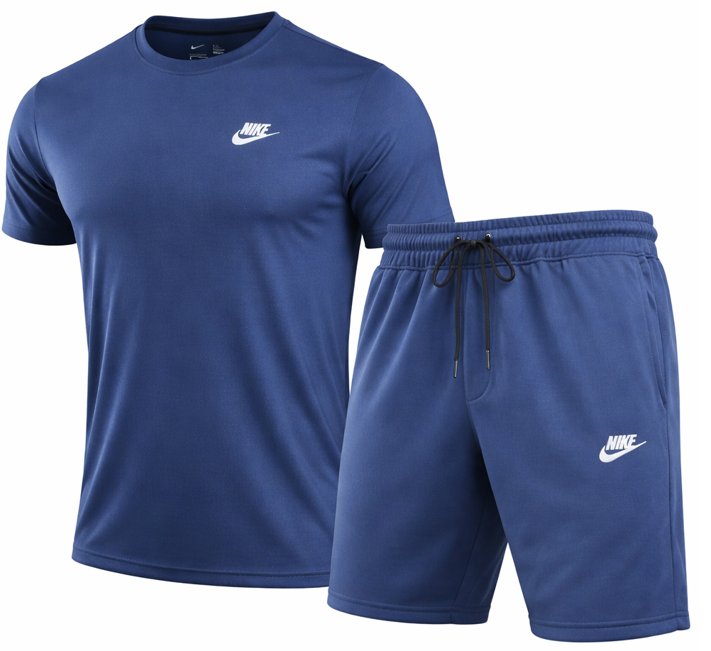 Nike Men's Club Fleece Crewneck Top & Short Set