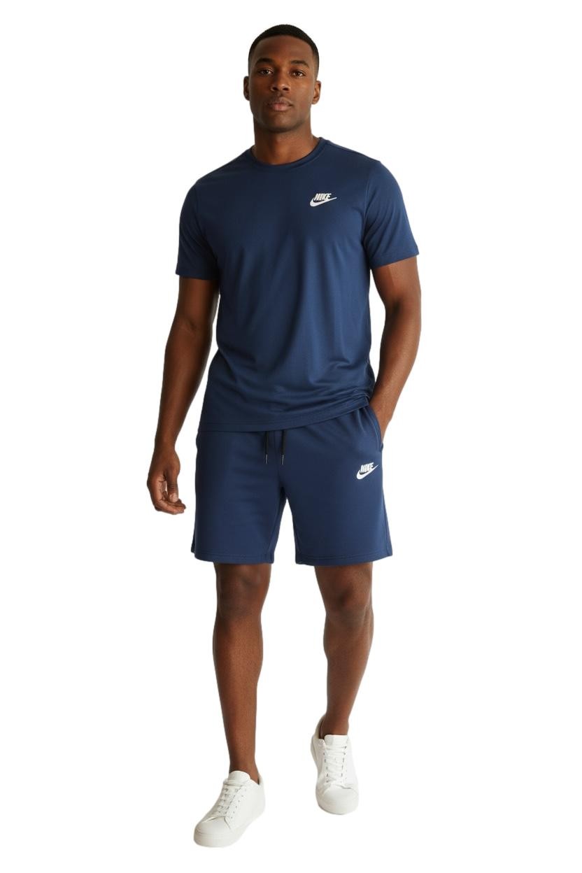 Nike Men's Club Fleece Crewneck Top & Short Set