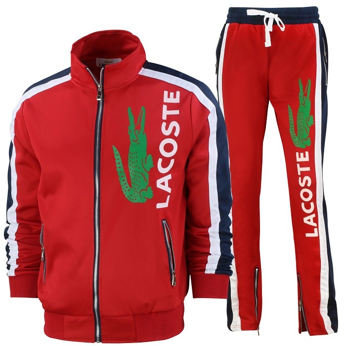 Lacoste Men's Sport Color-Blocked Track Suit Red Final sale Main image