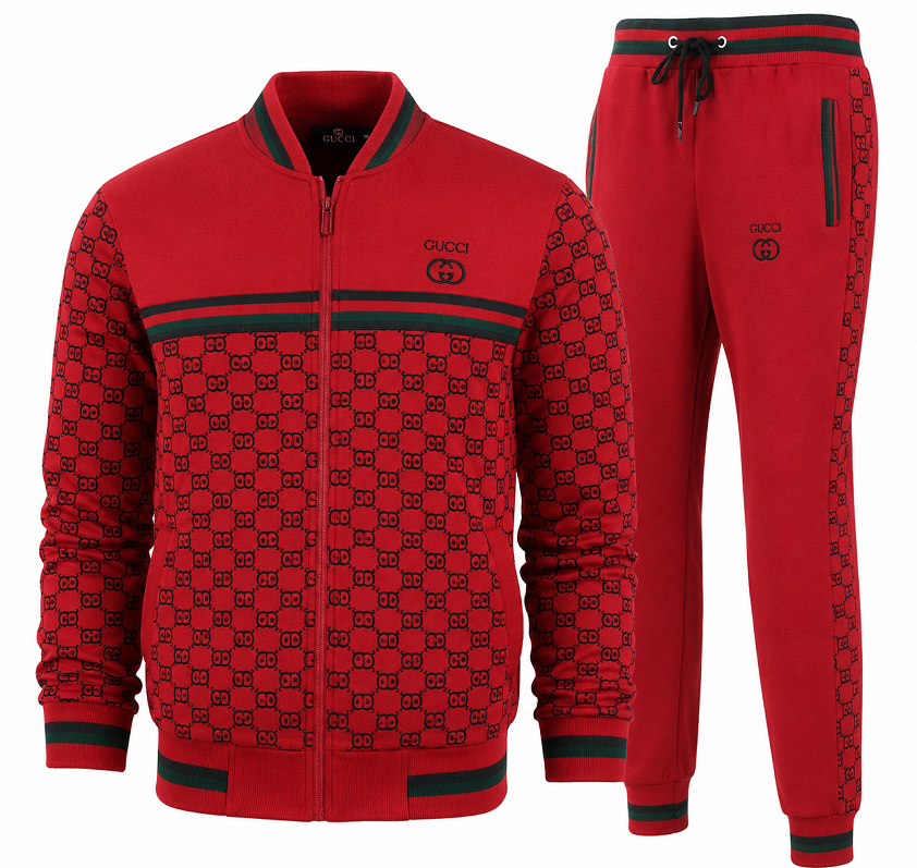 Gucci Monogram Zip-Up Jacket & Pants Set