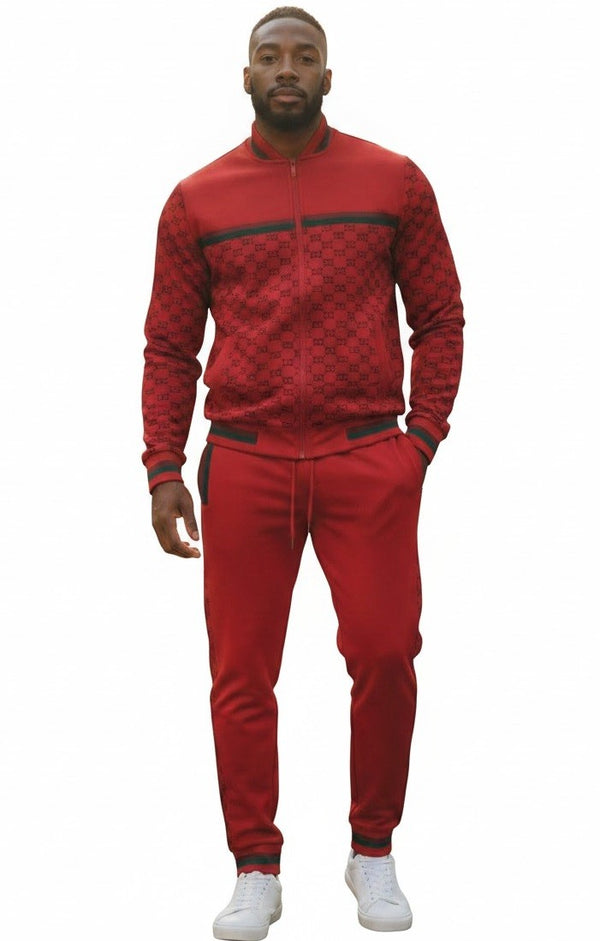 Gucci Monogram Zip-Up Jacket & Pants Set