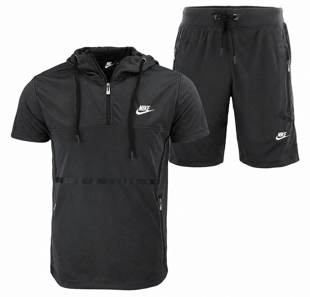 Nike Men's Sportswear Tech Men's Short-Sleeve Full Zip Hoodie & Short Set