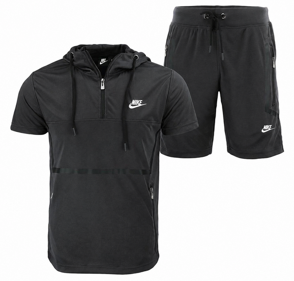 Nike Men's Sportswear Tech Men's Short-Sleeve Full Zip Hoodie & Short Set