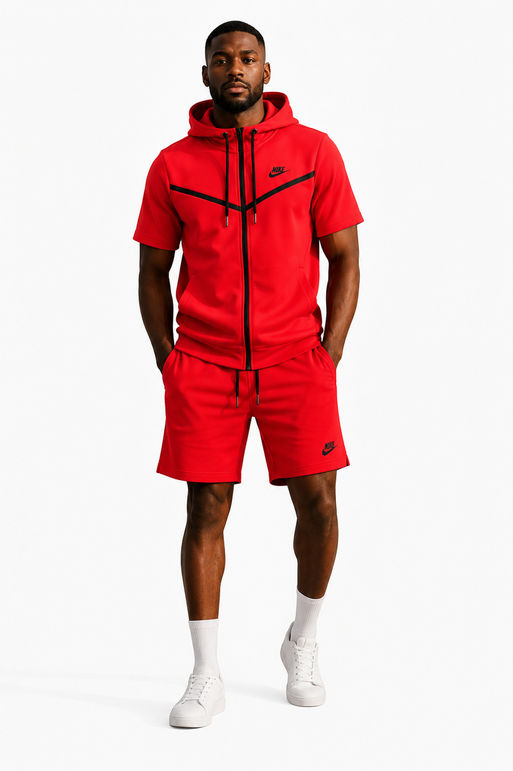 Nike Sportswear Tech Fleece Hoodie & Short  2pc Set Final Sale