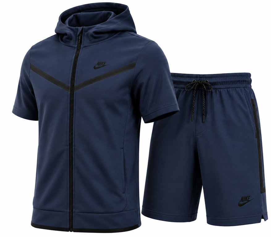 Nike Sportswear Tech Fleece Hoodie & Short  2pc Set Final Sale