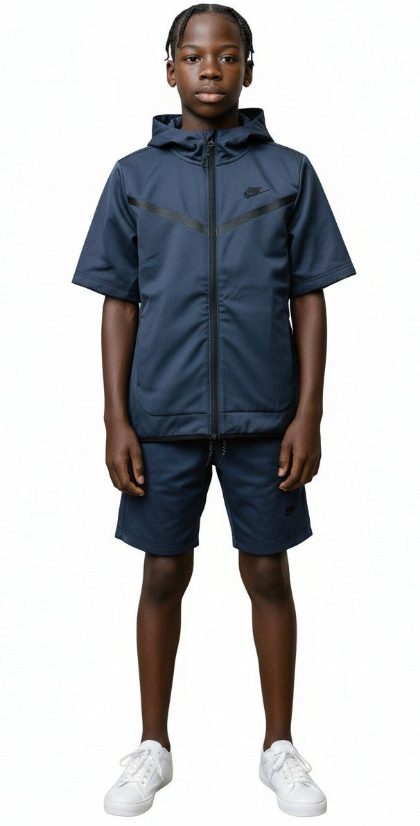 Nike Sportswear Tech Fleece Hoodie & Short  2pc Set Final Sale