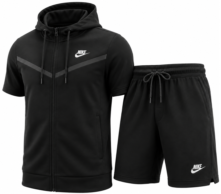 Nike Sportswear Tech Fleece Hoodie & Short  2pc Set Final Sale