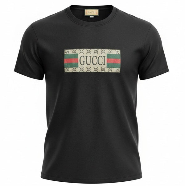 Gucci Cotton Logo Printed Crew Neck T-Shirt