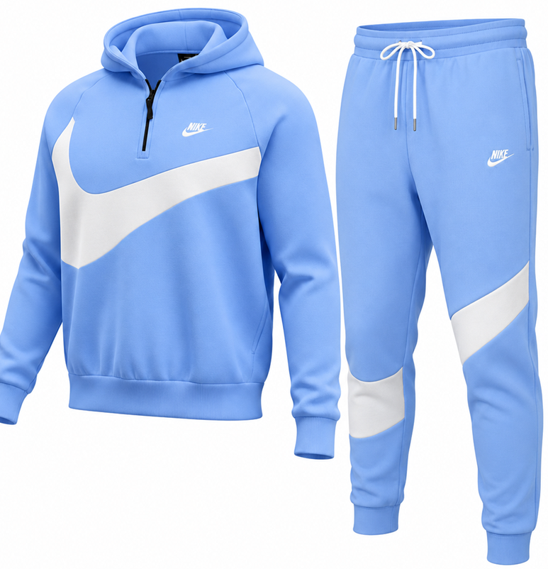 Nike Sportswear Fleece Men's Pullover Swoosh Hoodie & Pants  2 Pc Set