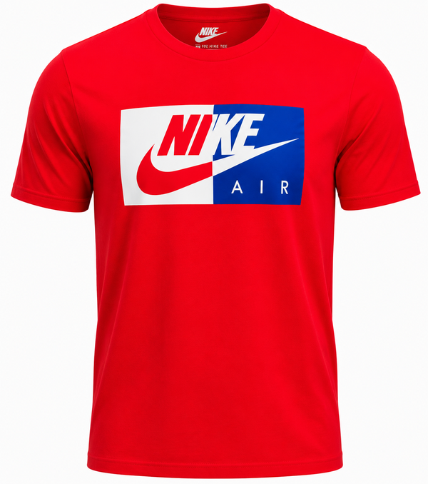 Nike Air Men's Athletic Short Sleeve Color Blocked Logo Gym Graphic T-Shirt