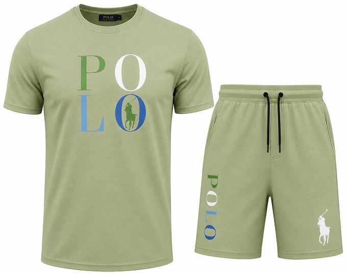 R.L Polo Men's Pony Shorts & Graphic T Shirt