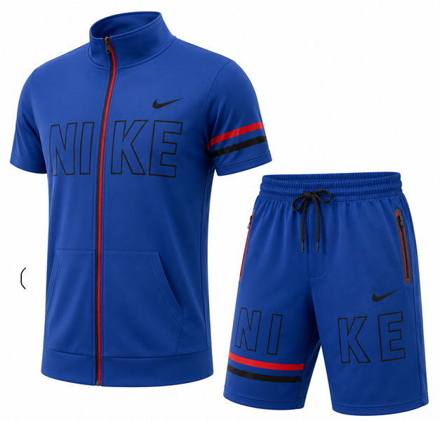 Nike Men's Tech Short-Sleeve Full Zip Jacket & Short Set FINAL SALE