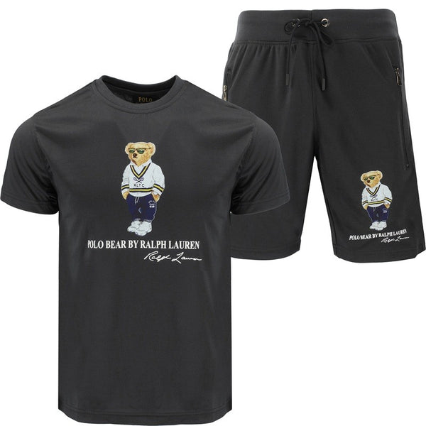 R.L Polo Men's Classic Fit Polo Bear Jersey T-Shirt & Short Set Final Sale