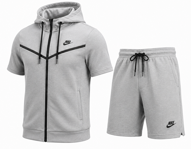 Nike Sportswear Tech Fleece Hoodie & Short  2pc Set Final Sale