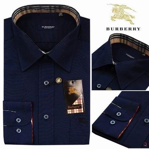 Burberry London Men's Long Sleeve  Check  Navy Final Sale