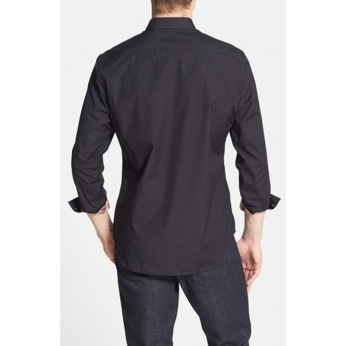 Burberry London Men's  Long Sleeve Check Black Final Sale Secondary image