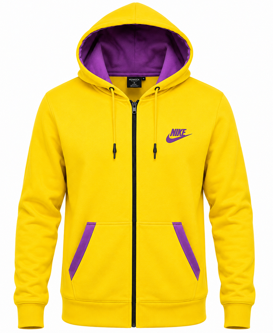 Nike Women's Sportswear Fleece Hoodie & Pants  2 Pc Set Yellow Secondary image