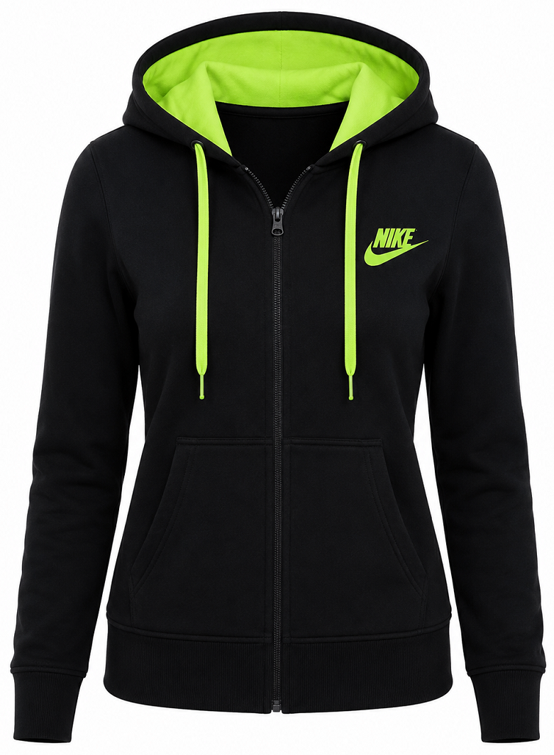 Nike Womens Essential Full-Zip Fleece Hoodie & Pants Set Black Secondary image