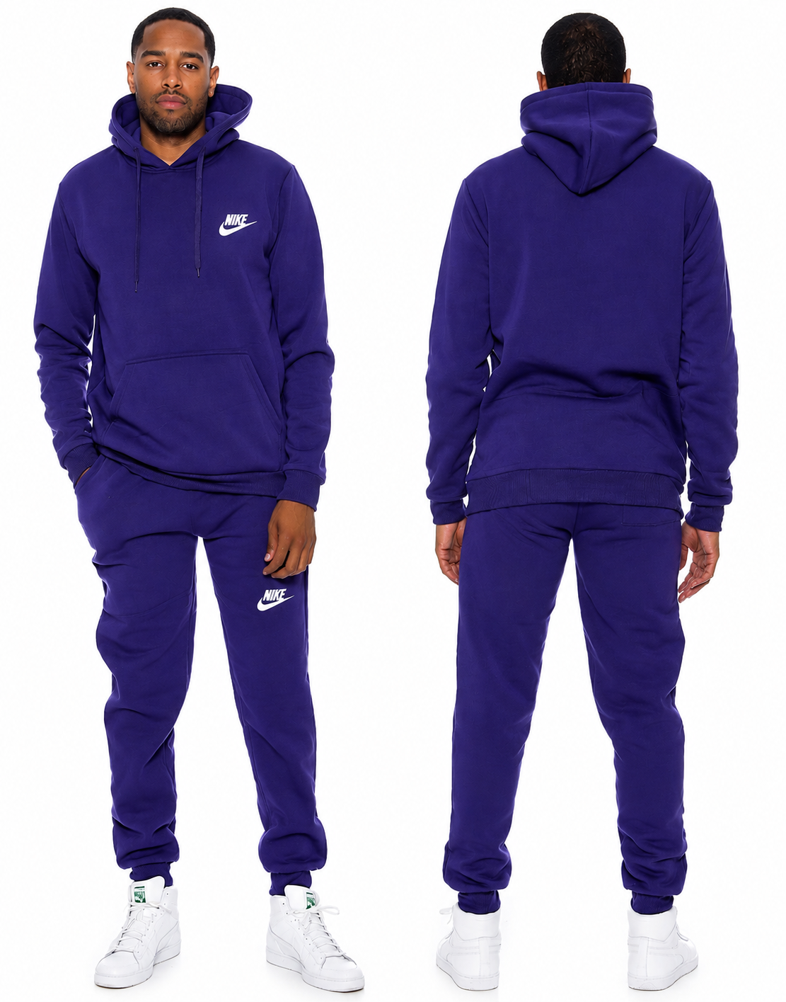 Nike Sportswear Club Fleece Men's Pullover Hoodie Hoodie & Pants Set Purple