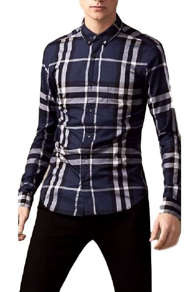 Burberry Brit  Men's Cotton Check Shirt Navy