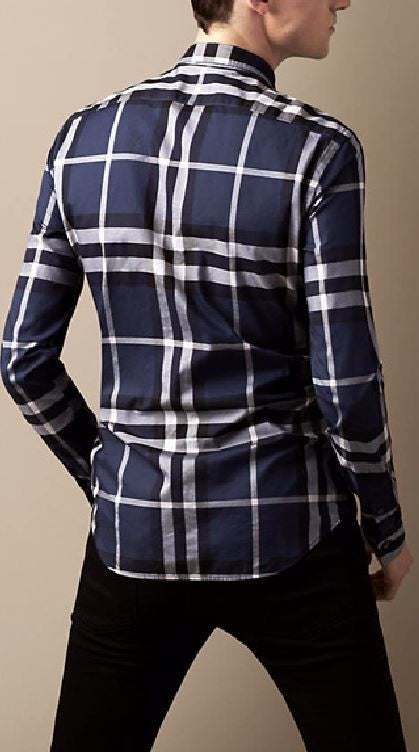 Burberry Brit  Men's Cotton Check Shirt Navy
