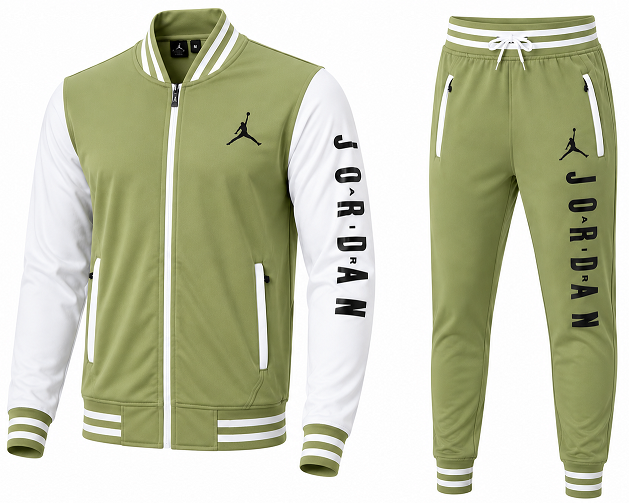 Jordan Men's Varsity Two Tone Zip Jacket & Pants Set