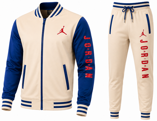 Jordan Men's Varsity Two Tone Zip Jacket & Pants Set
