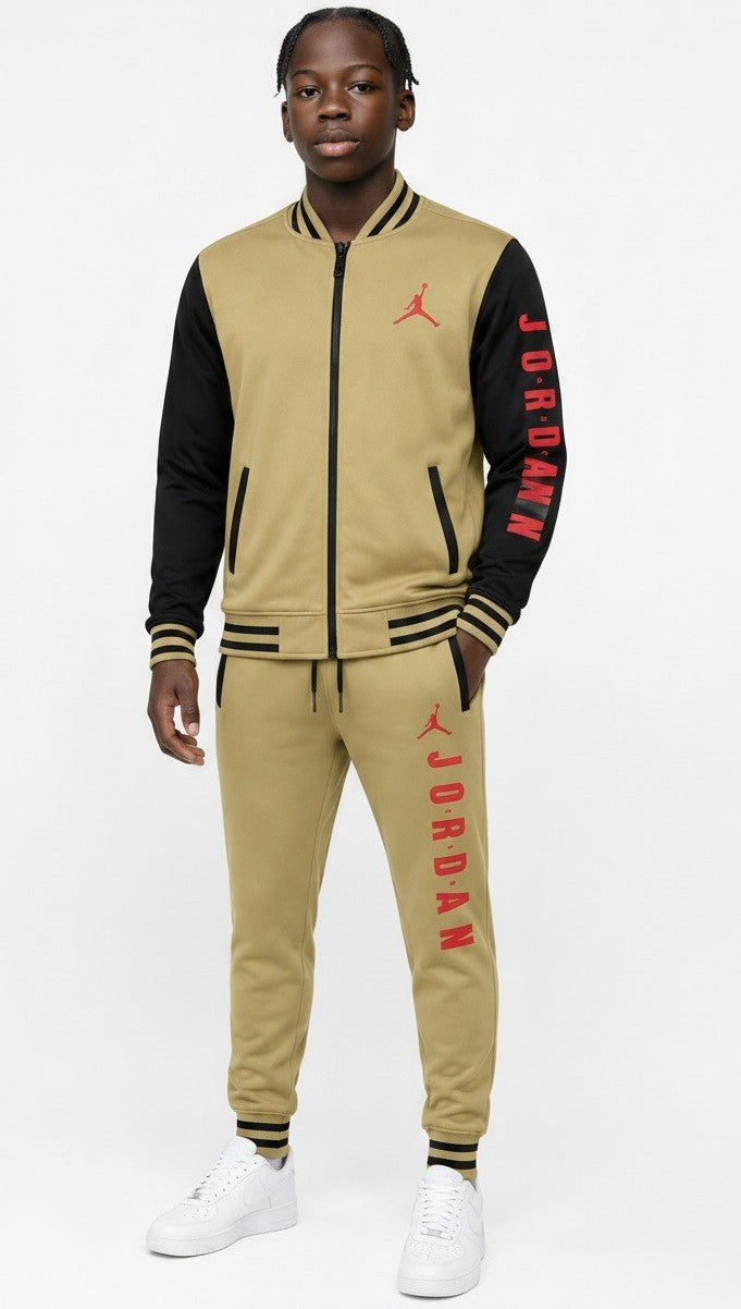 Jordan Men's Varsity Two Tone Zip Jacket & Pants Set