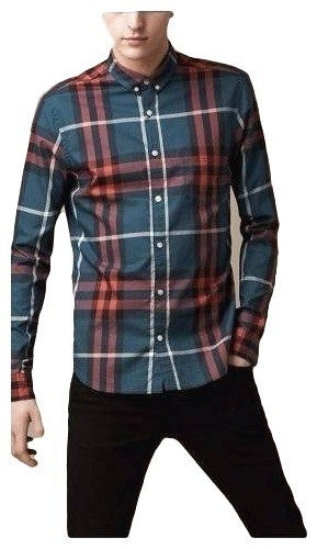 Burberry Brit Men's Cotton Check Button Down Shirt Final Sale