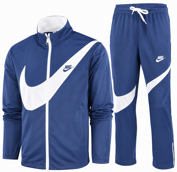 Nike Sportswear Swoosh  2 Piece Tracksuit Navy/white