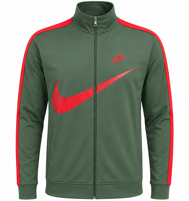 Nike Sportswear Swoosh  2 Piece Tracksuit Green/Red
