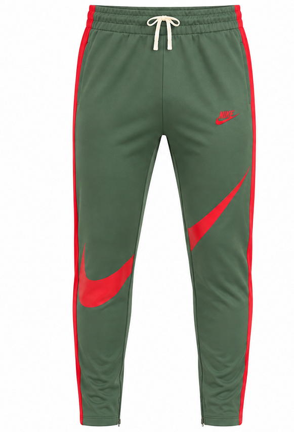 Nike Sportswear Swoosh  2 Piece Tracksuit Green/Red