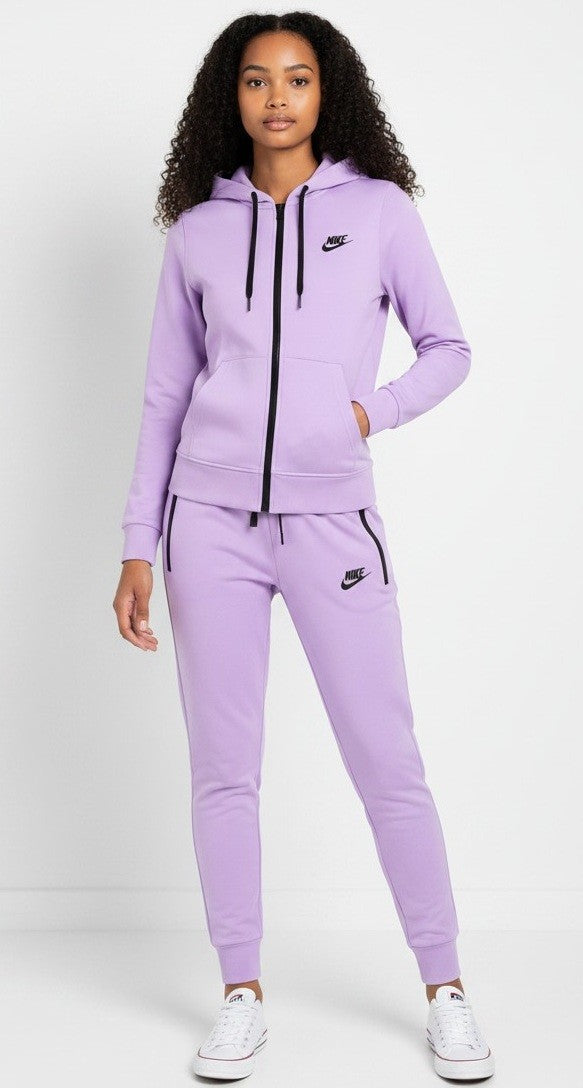 Nike Women's Sportswear Tech Fleece Hoodie & Pants  2 Pc Set Lavender