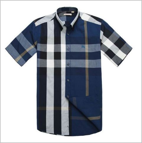 Burberry Men's Cotton  Check Button Down Short Sleeve Shirt Secondary image