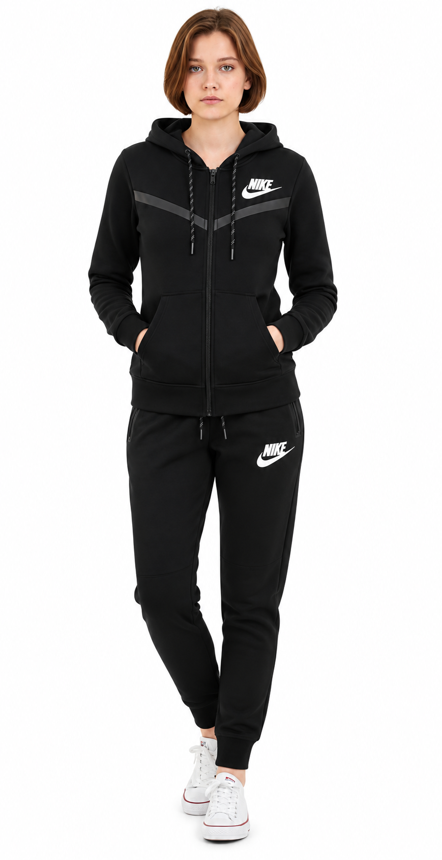 Nike Sportswear Tech Fleece Windrunner Women's Full-Zip Hoodie & Pants Set Black Secondary image
