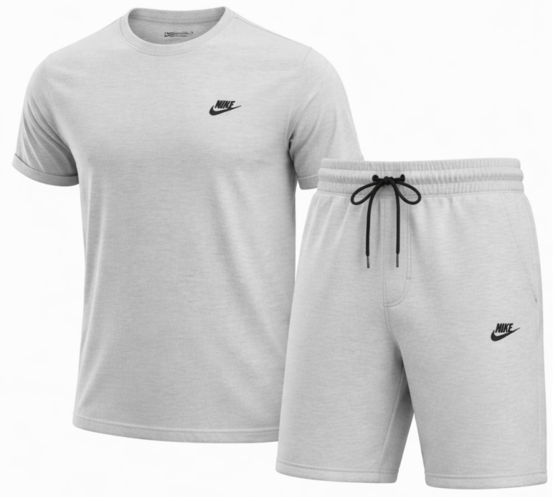 Nike Men's Club Fleece Crewneck Top & Short Set