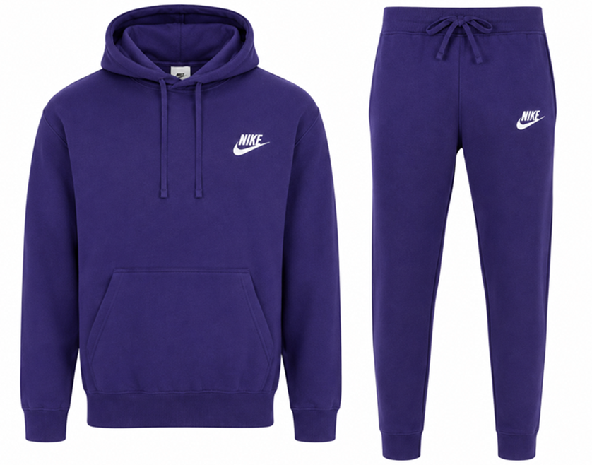 Nike Sportswear Club Fleece Men's Pullover Hoodie Hoodie & Pants Set Purple