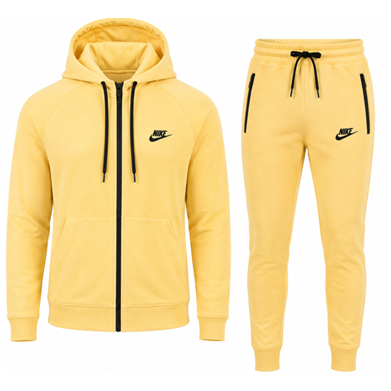 Nike Women's Sportswear Tech Fleece Hoodie & Pants  2 Pc Set Yellow