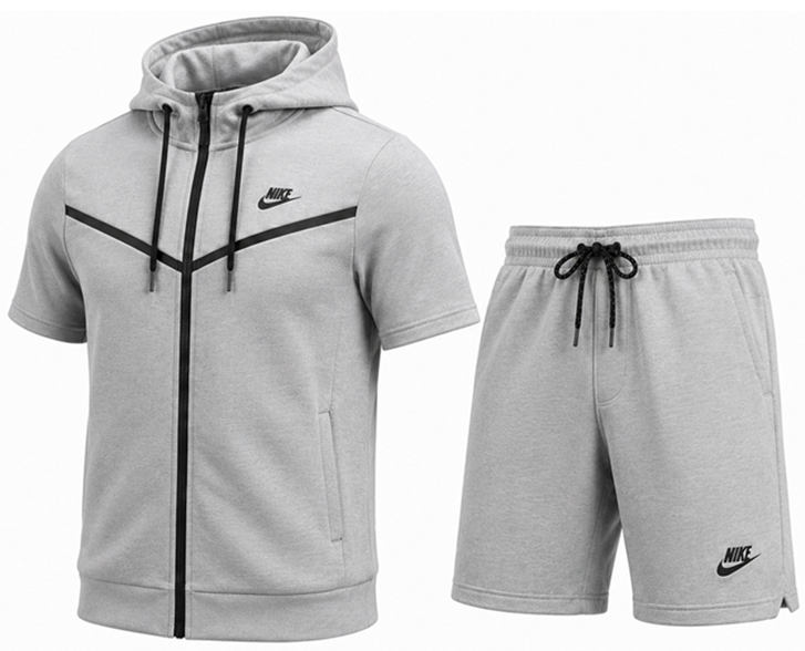 Nike Sportswear Tech Fleece Hoodie & Short  2pc Set Final Sale