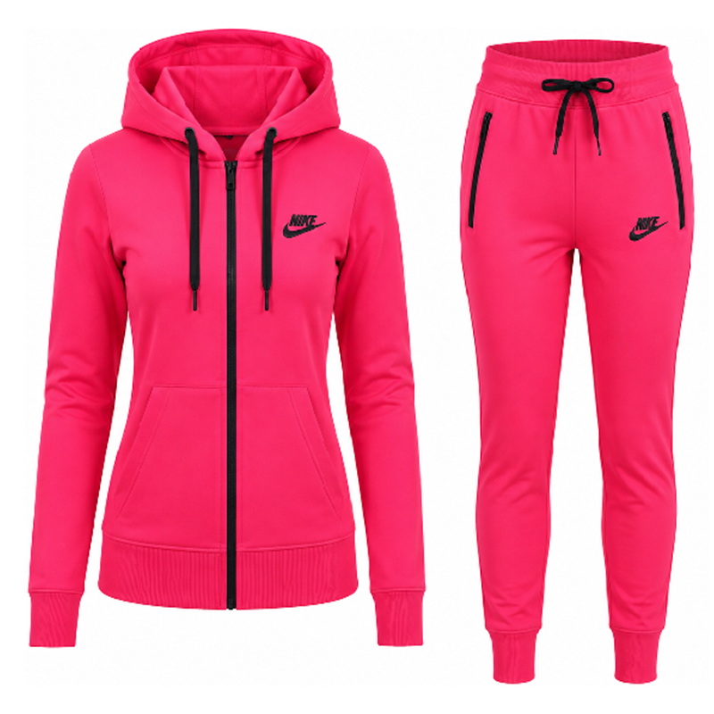 Nike Women's Sportswear Tech Fleece Hoodie & Pants  2 Pc Set Red Main image