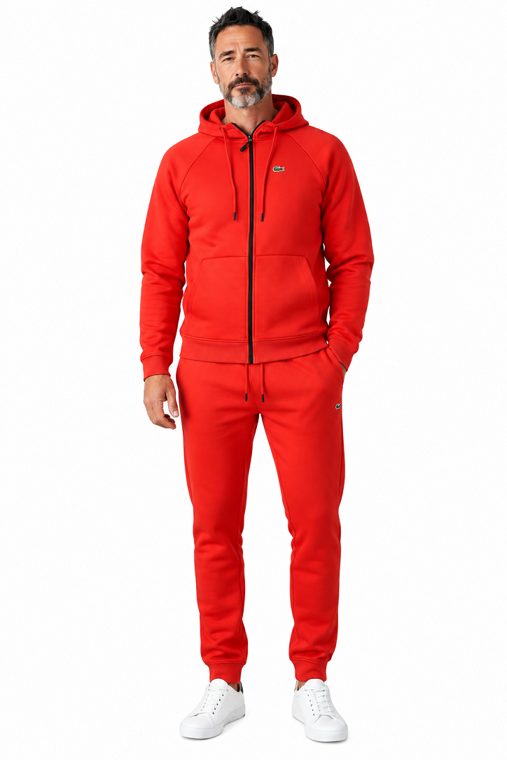 Lacoste Men's Classic Fit Full Zip-Up Hoodie & Pants Set