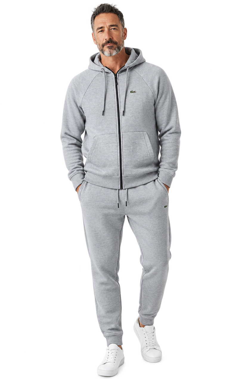 Lacoste Men's Classic Fit Full Zip-Up Hoodie & Pants Set