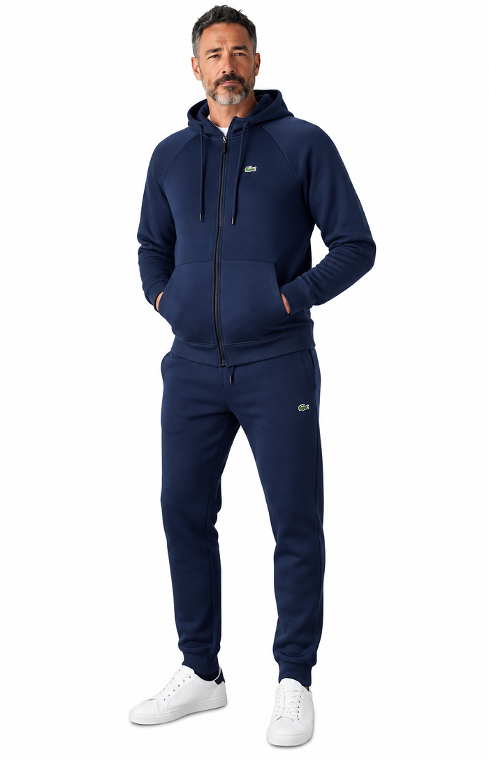 Lacoste Men's Classic Fit Full Zip-Up Hoodie & Pants Set