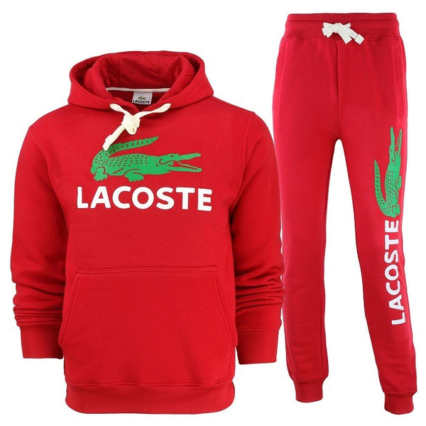 Lacoste Graphic Logo Fleece Pullover Hoodie & Pants Set