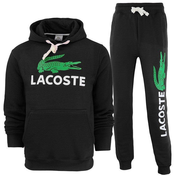 Lacoste Graphic Logo Fleece Pullover Hoodie & Pants Set