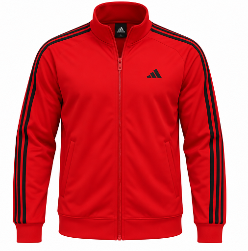 Adidas 3-Stripe Tricoat Track Set Jacket & Pants Red
