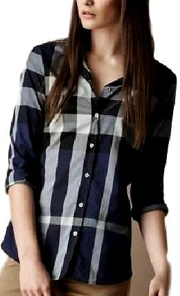 Burberry Women's Brit Check Shirt Navy