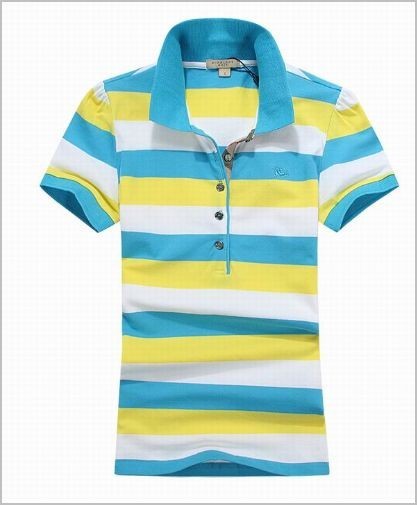 Burberry Women's Striped Cotton Modal Polo Shirt Main image